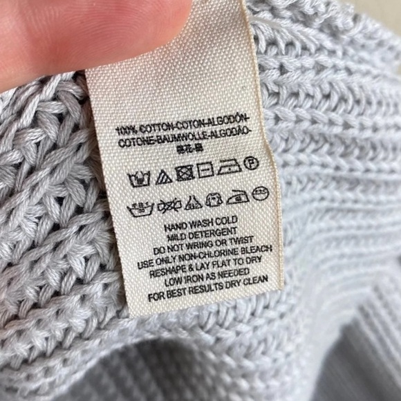 Free People Cropped Grey Bell Sleeved Sweater - Picture 5 of 5